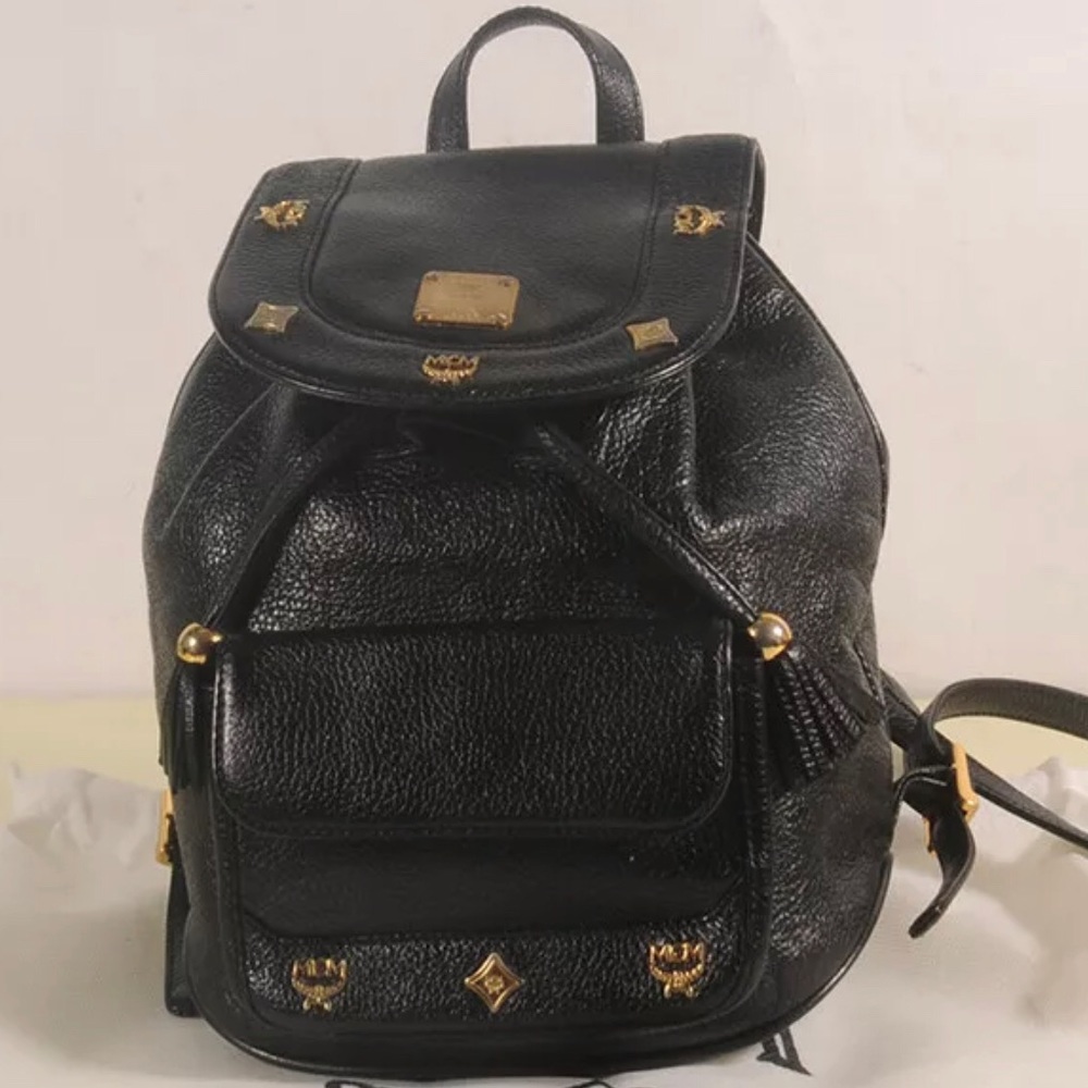 MCM Small Leather Backpack Authentic + Dust Bag